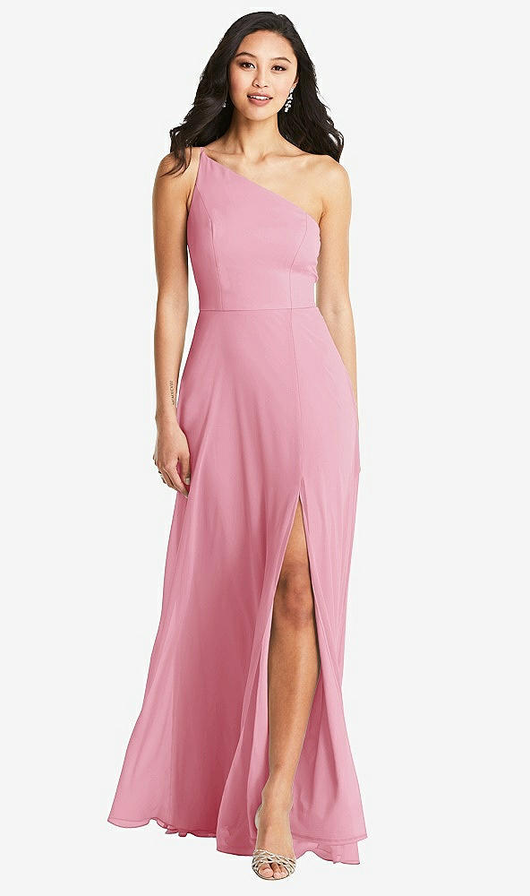 Front View - Peony Pink Bella Bridesmaids Dress BB130