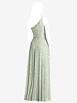 Rear View Thumbnail - Vintage Primrose Sage Bella Bridesmaids Dress BB130