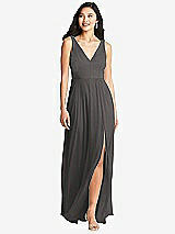 Front View Thumbnail - Caviar Gray Bella Bridesmaids Dress BB131