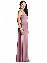 Side View Thumbnail - Dusty Pink Bella Bridesmaids Dress BB131