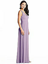 Side View Thumbnail - Pale Purple Bella Bridesmaids Dress BB131
