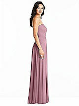 Side View Thumbnail - Dusty Pink Bella Bridesmaids Dress BB132