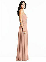 Side View Thumbnail - Pale Peach Bella Bridesmaids Dress BB132