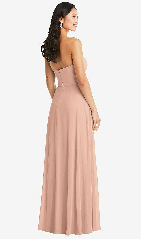 Back View - Pale Peach Bella Bridesmaids Dress BB132