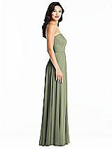 Side View Thumbnail - Sage Bella Bridesmaids Dress BB132