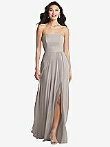 Front View Thumbnail - Taupe Bella Bridesmaids Dress BB132