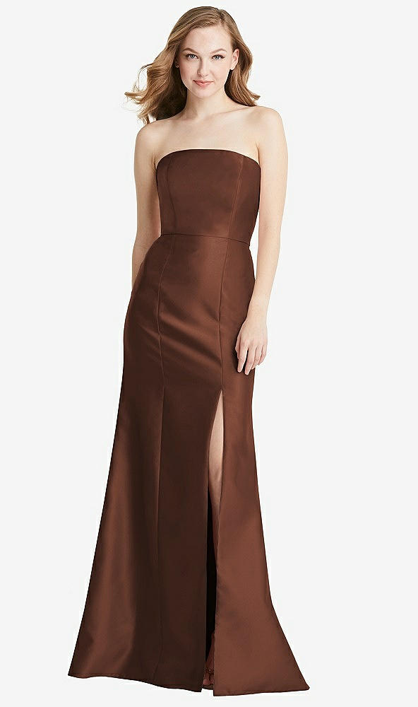 Front View - Cognac Bella Bridesmaids Dress BB133