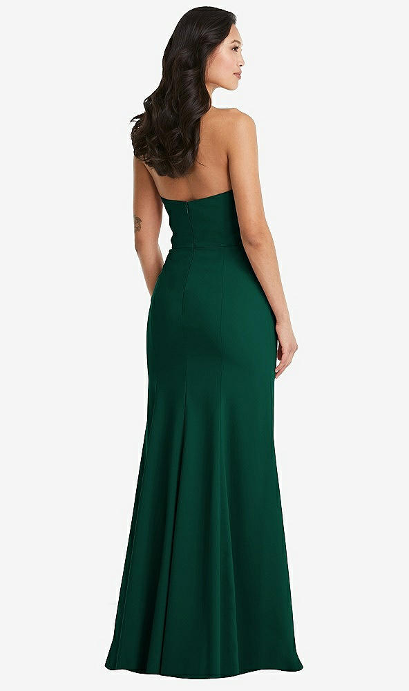 Back View - Hunter Green Bella Bridesmaids Dress BB134