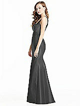 Side View Thumbnail - Pewter Bella Bridesmaids Dress BB135