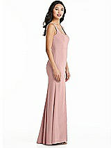 Side View Thumbnail - Rose - PANTONE Rose Quartz Bella Bridesmaids Dress BB136