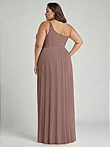 Alt View 2 Thumbnail - Sienna One-Shoulder Chiffon Maxi Dress with Shirred Front Slit