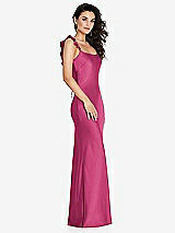 Alt View 1 Thumbnail - Tea Rose Ruffle Trimmed Open-Back Maxi Slip Dress