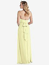 Alt View 7 Thumbnail - Butter Yellow Empire Waist Shirred Skirt Convertible Sash Tie Maxi Dress