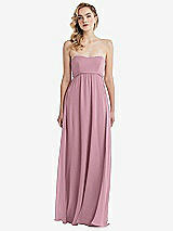 Alt View 6 Thumbnail - Dusty Pink Empire Waist Shirred Skirt Convertible Sash Tie Maxi Dress