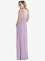 Alt View 2 Thumbnail - Pale Purple Empire Waist Shirred Skirt Convertible Sash Tie Maxi Dress