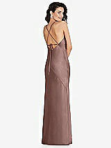 Rear View Thumbnail - Sienna V-Neck Convertible Strap Bias Slip Dress with Front Slit