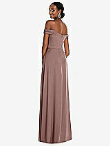 Alt View 3 Thumbnail - Sienna Off-the-Shoulder Flounce Sleeve Empire Waist Gown with Front Slit