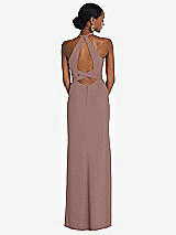 Front View Thumbnail - Sienna Halter Criss Cross Cutout Back Maxi Dress