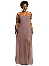 Alt View 1 Thumbnail - Sienna Off-the-Shoulder Basque Neck Maxi Dress with Flounce Sleeves