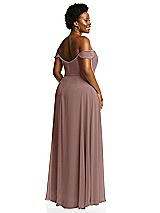 Alt View 3 Thumbnail - Sienna Off-the-Shoulder Basque Neck Maxi Dress with Flounce Sleeves