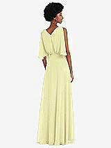 Alt View 3 Thumbnail - Butter Yellow V-Neck Split Sleeve Blouson Bodice Maxi Dress