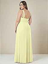 Alt View 2 Thumbnail - Butter Yellow Contoured Wide Strap Sweetheart Maxi Dress