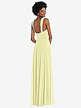 Rear View Thumbnail - Butter Yellow Contoured Wide Strap Sweetheart Maxi Dress