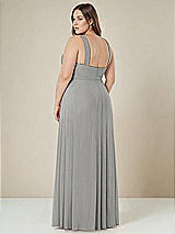 Alt View 2 Thumbnail - Chelsea Gray Contoured Wide Strap Sweetheart Maxi Dress