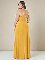 Alt View 2 Thumbnail - NYC Yellow Contoured Wide Strap Sweetheart Maxi Dress