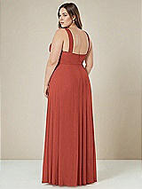 Alt View 2 Thumbnail - Amber Sunset Contoured Wide Strap Sweetheart Maxi Dress