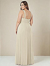Alt View 2 Thumbnail - Champagne Contoured Wide Strap Sweetheart Maxi Dress