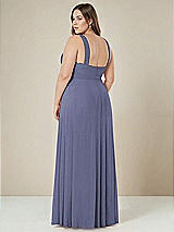 Alt View 2 Thumbnail - French Blue Contoured Wide Strap Sweetheart Maxi Dress