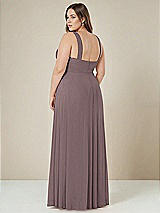 Alt View 2 Thumbnail - French Truffle Contoured Wide Strap Sweetheart Maxi Dress