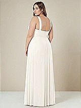 Alt View 2 Thumbnail - Ivory Contoured Wide Strap Sweetheart Maxi Dress