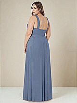 Alt View 2 Thumbnail - Larkspur Blue Contoured Wide Strap Sweetheart Maxi Dress