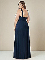 Alt View 2 Thumbnail - Midnight Navy Contoured Wide Strap Sweetheart Maxi Dress