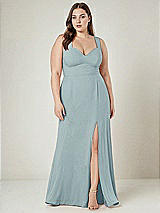 Alt View 1 Thumbnail - Morning Sky Contoured Wide Strap Sweetheart Maxi Dress