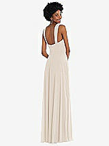 Rear View Thumbnail - Oat Contoured Wide Strap Sweetheart Maxi Dress