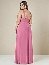 Alt View 2 Thumbnail - Orchid Pink Contoured Wide Strap Sweetheart Maxi Dress