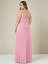 Alt View 2 Thumbnail - Peony Pink Contoured Wide Strap Sweetheart Maxi Dress