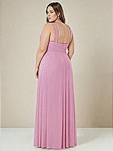 Alt View 2 Thumbnail - Powder Pink Contoured Wide Strap Sweetheart Maxi Dress