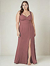 Alt View 1 Thumbnail - Rosewood Contoured Wide Strap Sweetheart Maxi Dress