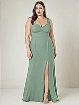 Alt View 1 Thumbnail - Seagrass Contoured Wide Strap Sweetheart Maxi Dress