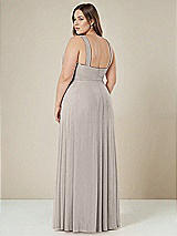 Alt View 2 Thumbnail - Taupe Contoured Wide Strap Sweetheart Maxi Dress