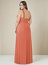 Alt View 2 Thumbnail - Terracotta Copper Contoured Wide Strap Sweetheart Maxi Dress