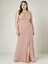 Alt View 1 Thumbnail - Toasted Sugar Contoured Wide Strap Sweetheart Maxi Dress