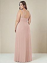 Alt View 2 Thumbnail - Toasted Sugar Contoured Wide Strap Sweetheart Maxi Dress