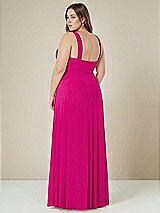 Alt View 2 Thumbnail - Think Pink Contoured Wide Strap Sweetheart Maxi Dress