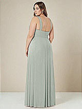Alt View 2 Thumbnail - Willow Green Contoured Wide Strap Sweetheart Maxi Dress