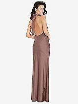 Rear View Thumbnail - Sienna Scarf Tie High-Neck Halter Maxi Slip Dress